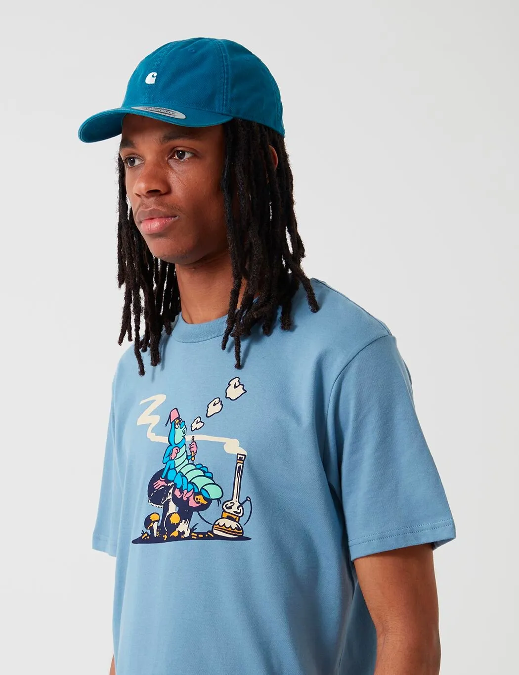 Carhartt-WIP Madison Logo Dad Cap (6-Panel) - Moody Blue